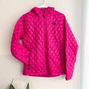North Face pink thermoball puffer jacket
